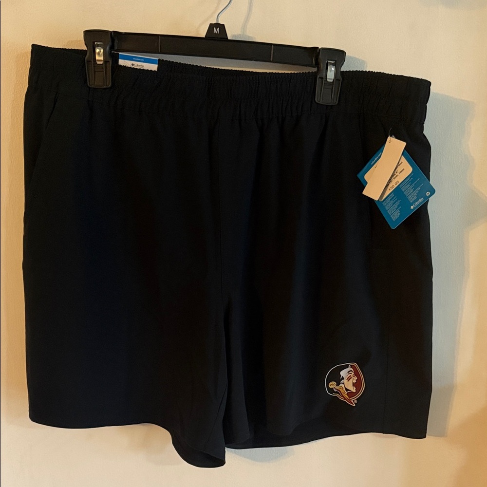 Columbia Men's FSU Black Athletic Shorts XL 6L